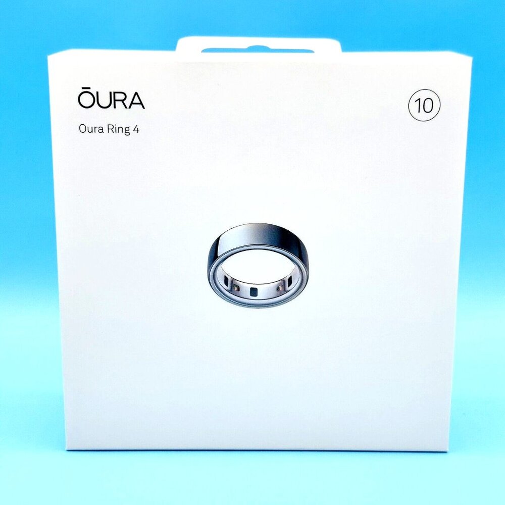 Oura Ring 4 - Smart Ring (Gen 4) - Silver - Size 10 - New and Sealed
